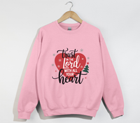 Load image into Gallery viewer, Trust In The Lord With All Your Heart - Christmas Sweatshirt
