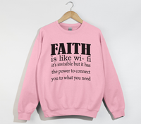Load image into Gallery viewer, Faith Is Like Wi-Fi - Christian Sweatshirt
