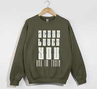 Load image into Gallery viewer, Jesus Loves You And I&#39;m Tryin - Christian Sweatshirt
