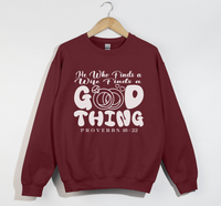Load image into Gallery viewer, He Who Finds A Wife, Finds A Good Thing - Sweatshirt

