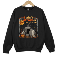 Load image into Gallery viewer, Christian Halloween Sweatshirt - I Ain't Afraid of No Grave Shirt