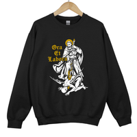 Load image into Gallery viewer, Ora Et Labora - Saint Benedict Vintage Shirt, Catholic Saint Sweatshirt