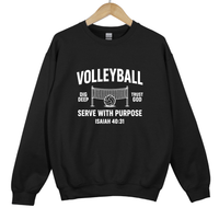 Load image into Gallery viewer, Volleyball Serve With Purpose Shirt - Christian Faith Athlete Sweatshirt