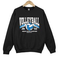 Load image into Gallery viewer, Volleyball Serve With Purpose Shirt - Christian Faith Athlete Sweatshirt