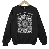 Load image into Gallery viewer, Sanctus Catholic Sweatshirt - Catholic Eucharist Top, IHS Christian Sweater, Catholic Faith Apparel