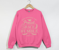 Load image into Gallery viewer, God Opposes The Proud But Gives Grace To The Humble - James 4:6 Sweatshirt
