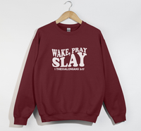 Load image into Gallery viewer, Wake Pray Slay - Christian Sweatshirt
