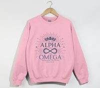 Load image into Gallery viewer, I Am The Alpha And The Omega - Christian Sweatshirt
