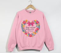 Load image into Gallery viewer, Trust In The Lord With All Your Heart - Christian Sweatshirt
