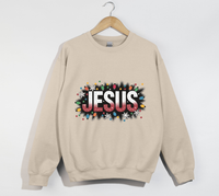 Load image into Gallery viewer, Jesus Name Christmas Holiday Sweatshirt
