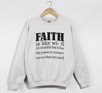 Load image into Gallery viewer, Faith Is Like Wi-Fi - Christian Sweatshirt
