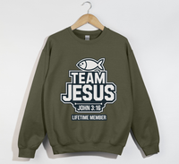 Load image into Gallery viewer, Team Jesus, Lifetime Member - Christian Sweatshirt