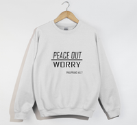 Load image into Gallery viewer, Peace Out Worry - Christian Sweatshirt
