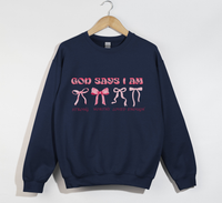 Load image into Gallery viewer, God Says I Am Strong, Worthy, Loved, Enough - Christian Sweatshirt
