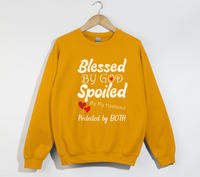 Load image into Gallery viewer, Blessed By God, Spoiled By My Husband - Wife Sweatshirt
