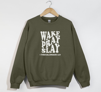 Load image into Gallery viewer, Wake Pray Slay - Christian Sweatshirt

