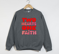 Load image into Gallery viewer, Two Hearts One Faith - Sweatshirt
