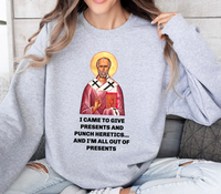 Load image into Gallery viewer, Saint Nicholas Funny Meme Print

