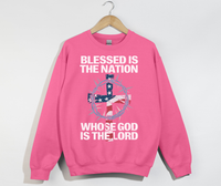 Load image into Gallery viewer, Blessed Is The Nation Whose God Is The Lord - Christian Sweatshirt