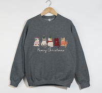 Load image into Gallery viewer, Meowy Christmas Cat Lover Sweatshirt
