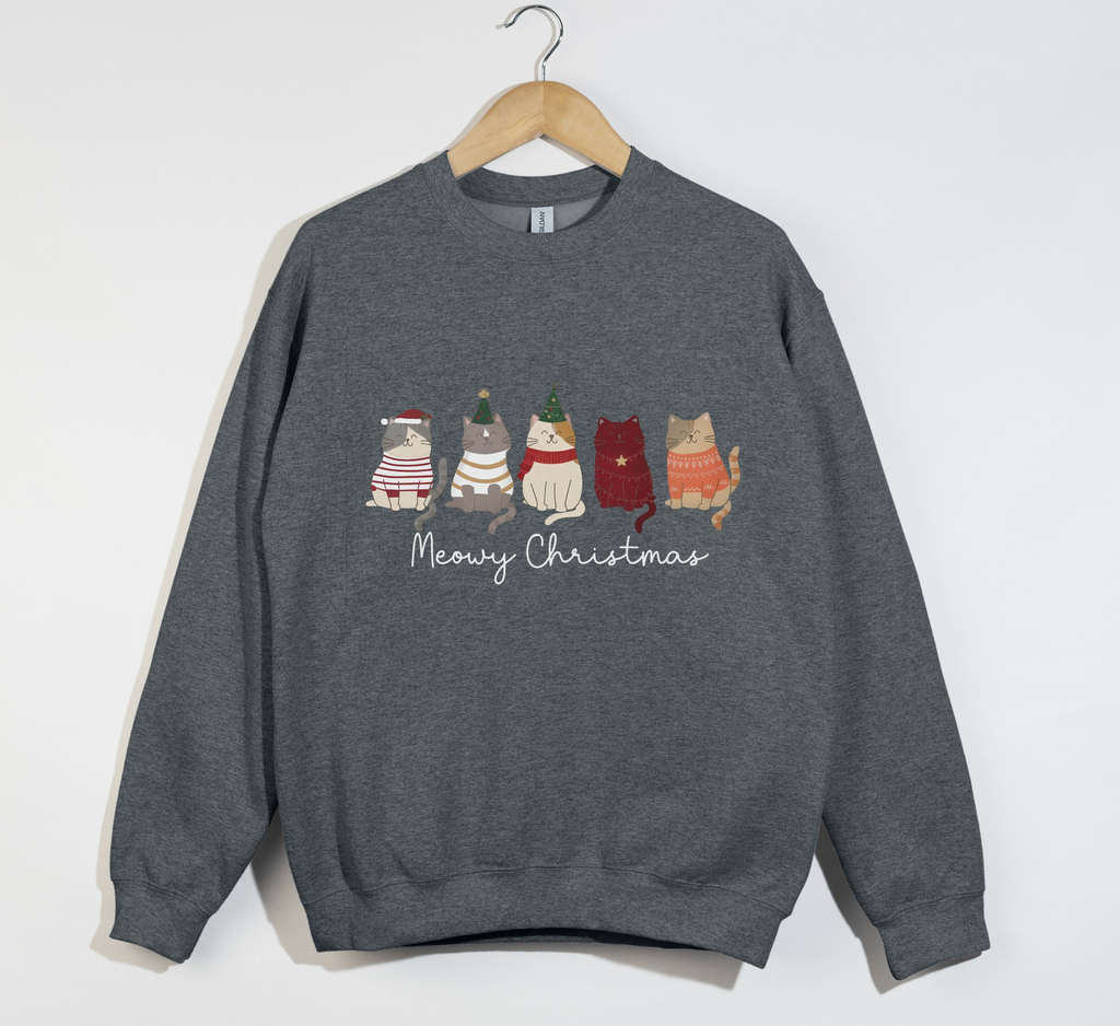 Meowy Christmas Cat Lover Sweatshirt