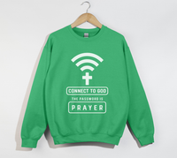 Load image into Gallery viewer, Connect To God, The Password Is Prayer - Christian Sweatshirt
