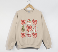 Load image into Gallery viewer, Coquette Christmas Bows - Holiday Sweatshirt
