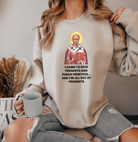 Load image into Gallery viewer, Saint Nicholas Funny Meme Print
