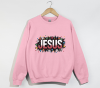 Load image into Gallery viewer, Jesus Name Christmas Holiday Sweatshirt
