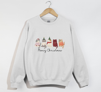 Load image into Gallery viewer, Meowy Christmas Cat Lover Sweatshirt
