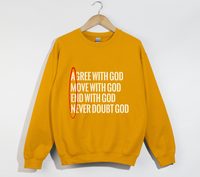 Load image into Gallery viewer, AMEN: Agree, Move, End, Never Doubt God - Christian Sweatshirt
