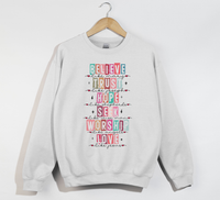 Load image into Gallery viewer, Believe Like Mary, Trust Like Joseph - Christian Sweatshirt