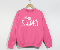 Load image into Gallery viewer, The True Story Of The Birth Of Jesus - Christian Sweatshirt
