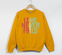 Load image into Gallery viewer, Love Never Fails - Christian Sweatshirt
