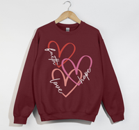 Load image into Gallery viewer, Faith Love Hope - Christian Sweatshirt
