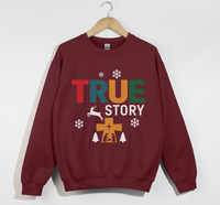 Load image into Gallery viewer, The True Story Of The Birth Of Jesus - Christian Sweatshirt
