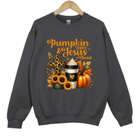 Load image into Gallery viewer, Pumpkin Spice and Jesus Christ Sweatshirt - Christian Fall Shirt