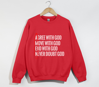 Load image into Gallery viewer, AMEN: Agree, Move, End, Never Doubt God - Christian Sweatshirt
