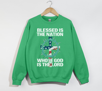 Load image into Gallery viewer, Blessed Is The Nation Whose God Is The Lord - Christian Sweatshirt