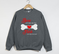 Load image into Gallery viewer, Bone Of His Bone, Flesh Of His Flesh – Christian Sweatshirt
