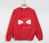 Load image into Gallery viewer, Bone Of His Bone, Flesh Of His Flesh – Christian Sweatshirt
