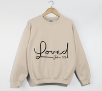 Load image into Gallery viewer, Loved - John 3:16 Christian Sweatshirt
