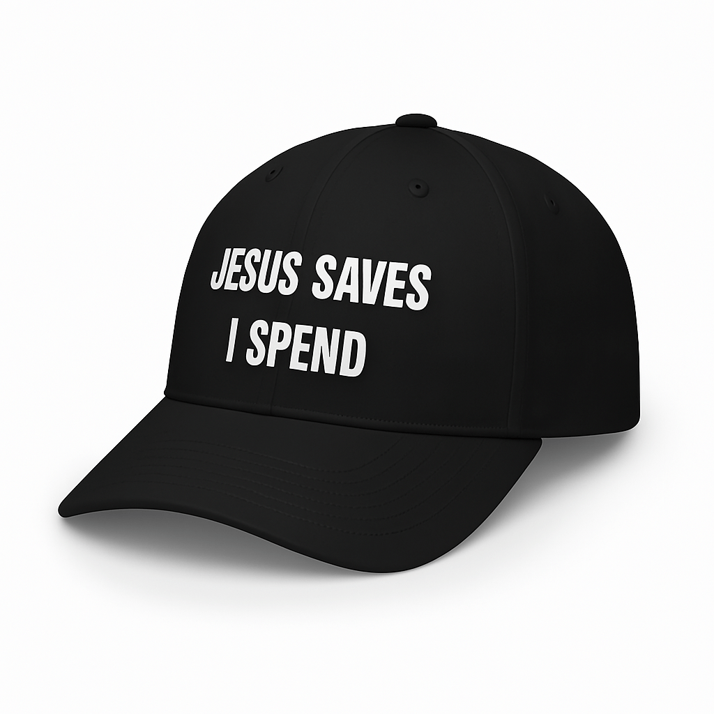 Jesus Saves, I spend Unisex Comfort Ballcap - Snap back adjustable