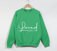 Load image into Gallery viewer, Loved - John 3:16 Christian Sweatshirt
