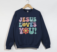 Load image into Gallery viewer, Jesus Loves You - Christian Sweatshirt
