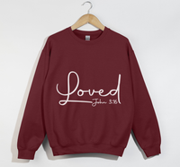 Load image into Gallery viewer, Loved - John 3:16 Christian Sweatshirt
