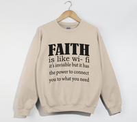 Load image into Gallery viewer, Faith Is Like Wi-Fi - Christian Sweatshirt
