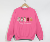 Load image into Gallery viewer, Meowy Christmas Cat Lover Sweatshirt

