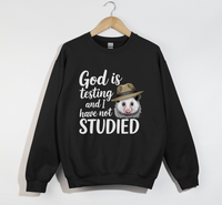 Load image into Gallery viewer, God Is Testing And I Have Not Studied - Sweatshirt
