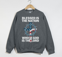 Load image into Gallery viewer, Blessed Is The Nation Whose God Is The Lord - Christian Sweatshirt